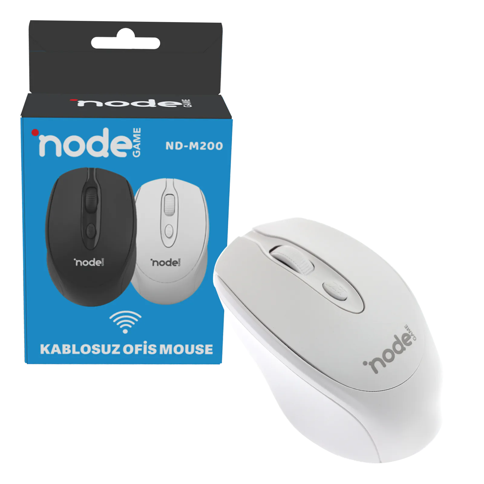 Node Game ND-M200B Optik Kablosuz Wireless Mouse (Beyaz)