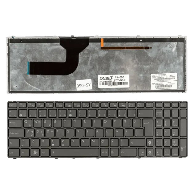 Asus A52, A53, F50, F55, X61 Serisi Notebook Klavye Işıklı (Siyah TR)