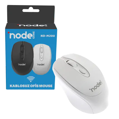 Node Game ND-M200B Optik Kablosuz Wireless Mouse (Beyaz)