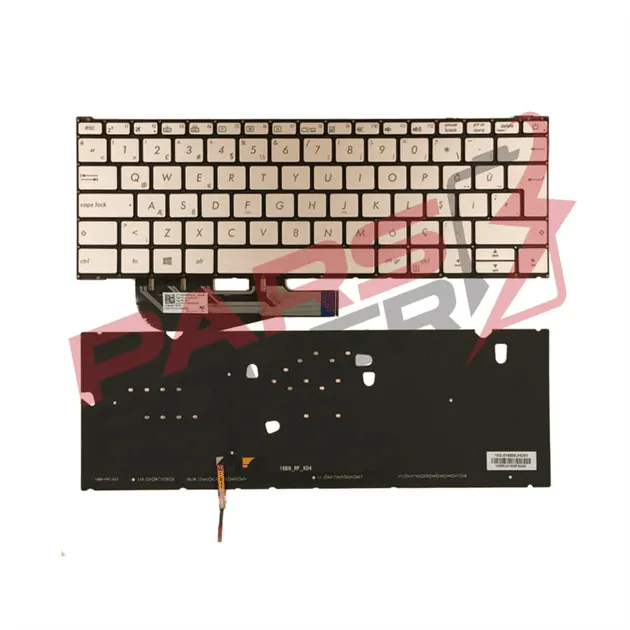 Asus UX390 Serisi Notebook Klavye (Işıklı Gümüş TR)