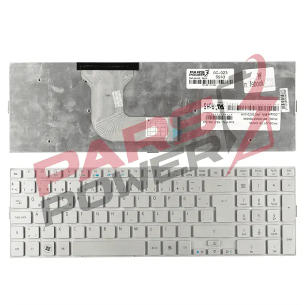 Acer 5943G Notebook Klavye (Gümüş TR)