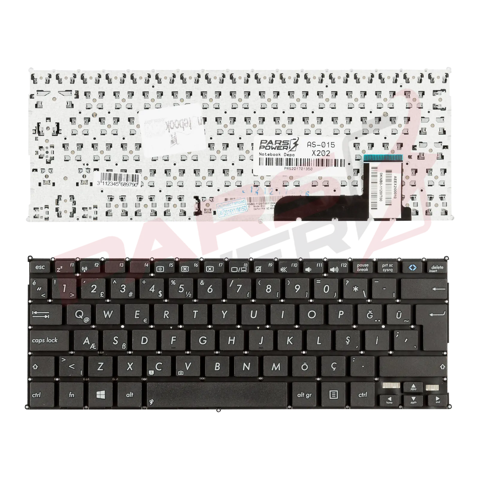 Asus 0KNB0-1121UK00 Notebook Klavye (Siyah TR)