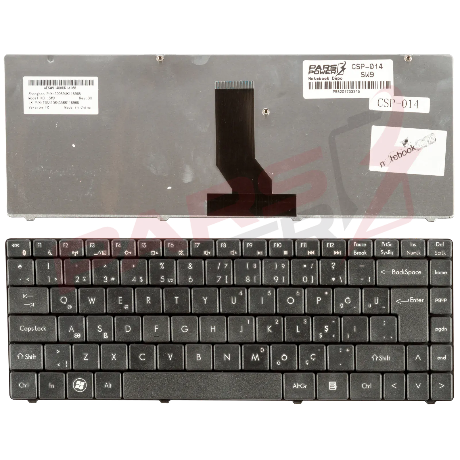 Casper 12U-GNB1465A115 Notebook Klavye (Siyah TR)