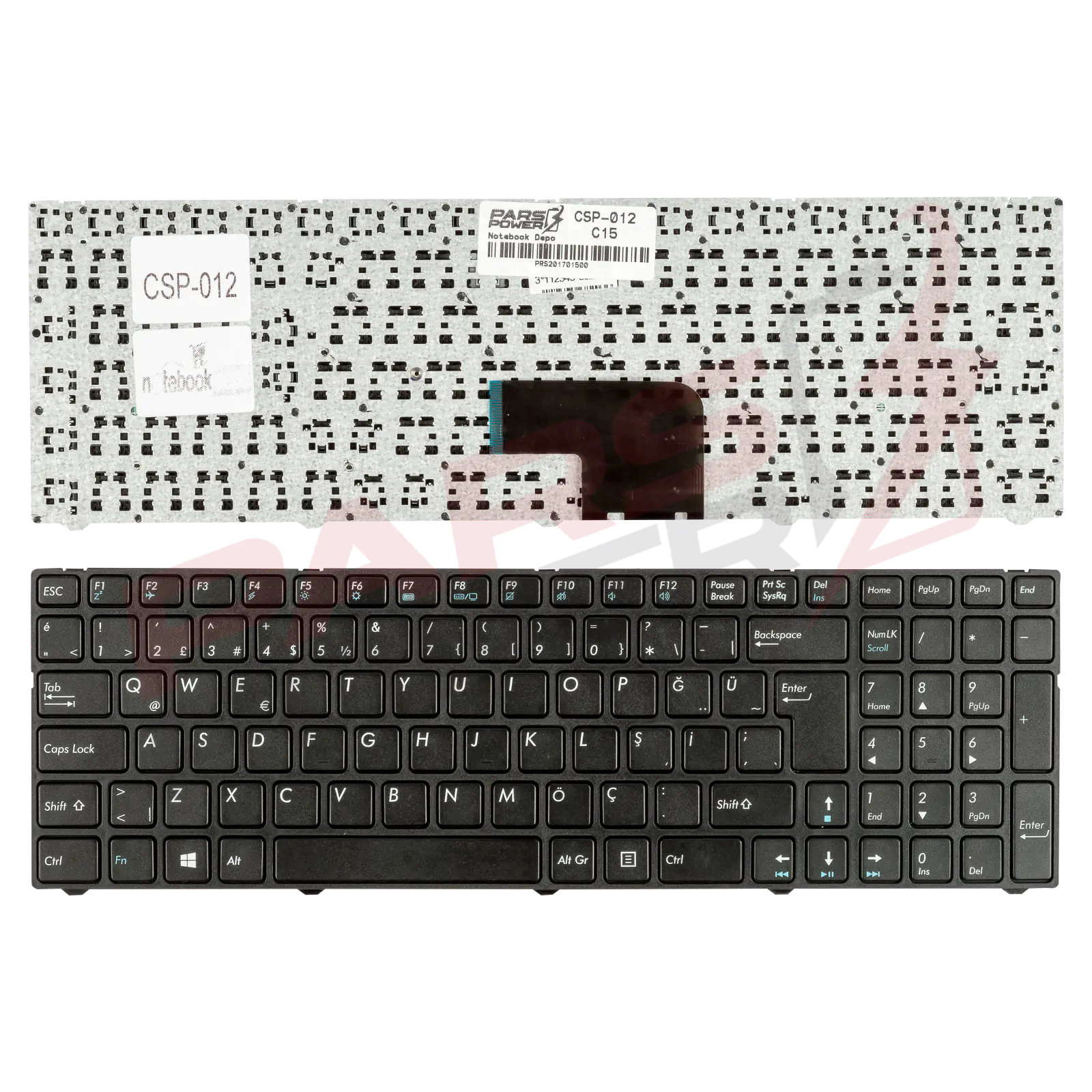 Casper CGU, CRY, CSD, CSY, C700, C710  Notebook Klavye (Siyah TR)