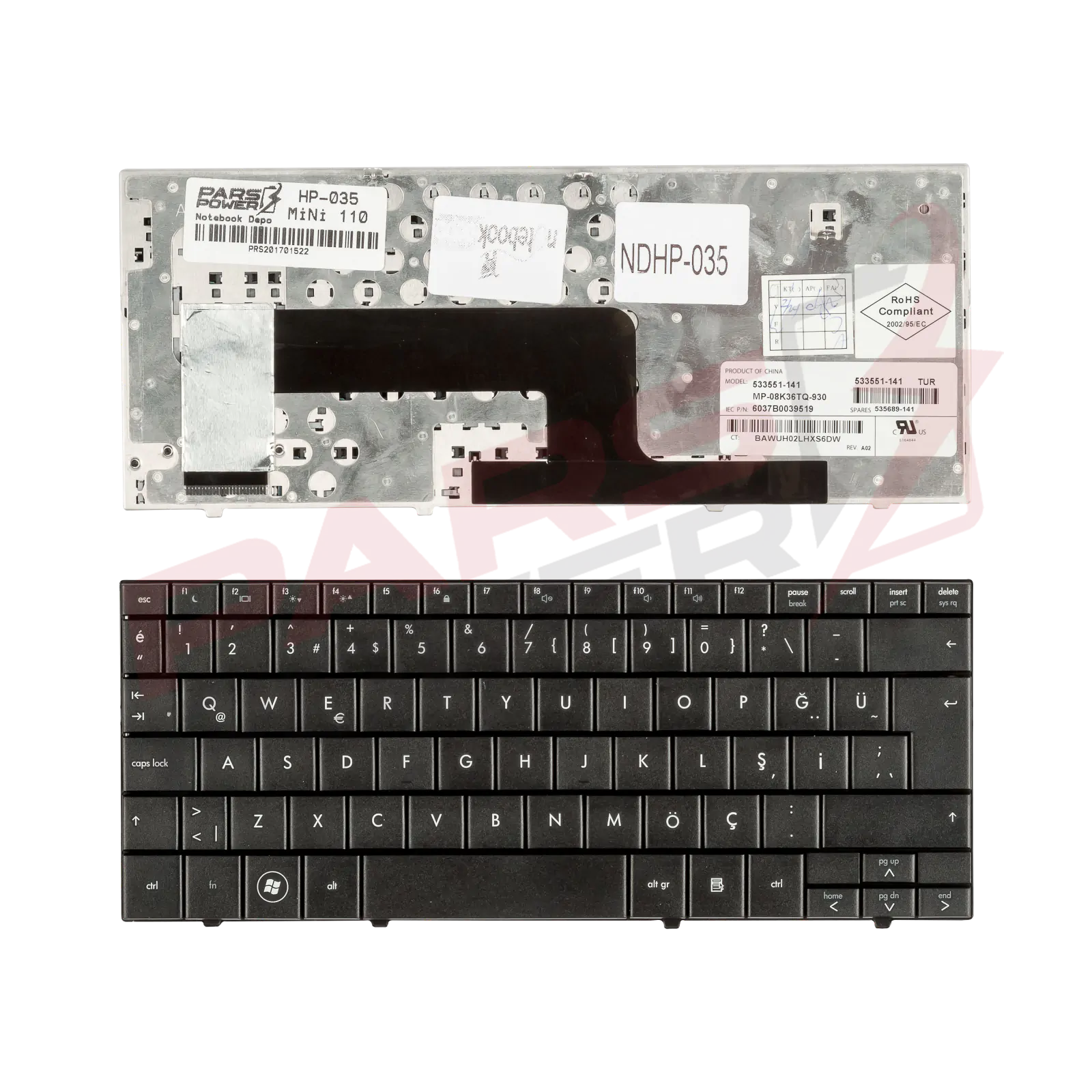 Hp 533551-141 Notebook Klavye (Siyah TR)