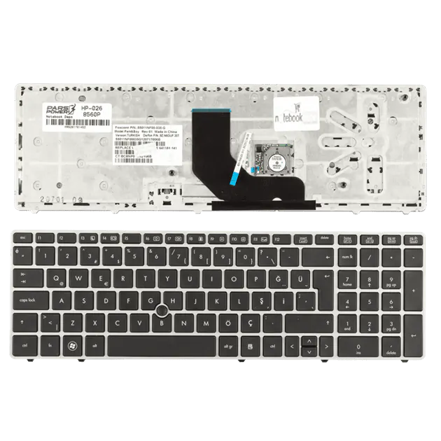 HP ProBook 6570b, 6575B Notebook Klavye (Siyah TR)