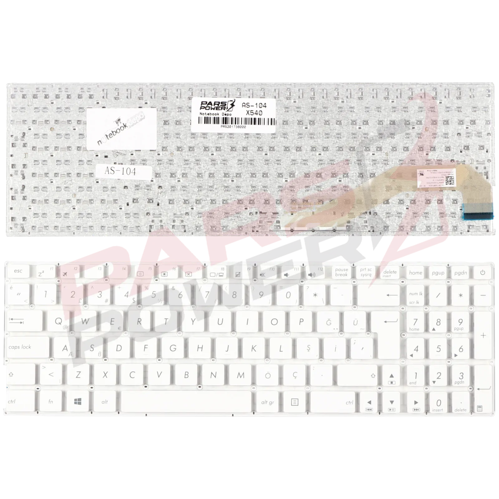 Asus 0KN0B0-610TTU00 Klavye (Beyaz TR)