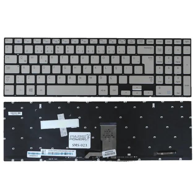 Samsung 870Z5E-X03TR Uyumlu Notebook Klavye (Gümüş Işıklı TR)