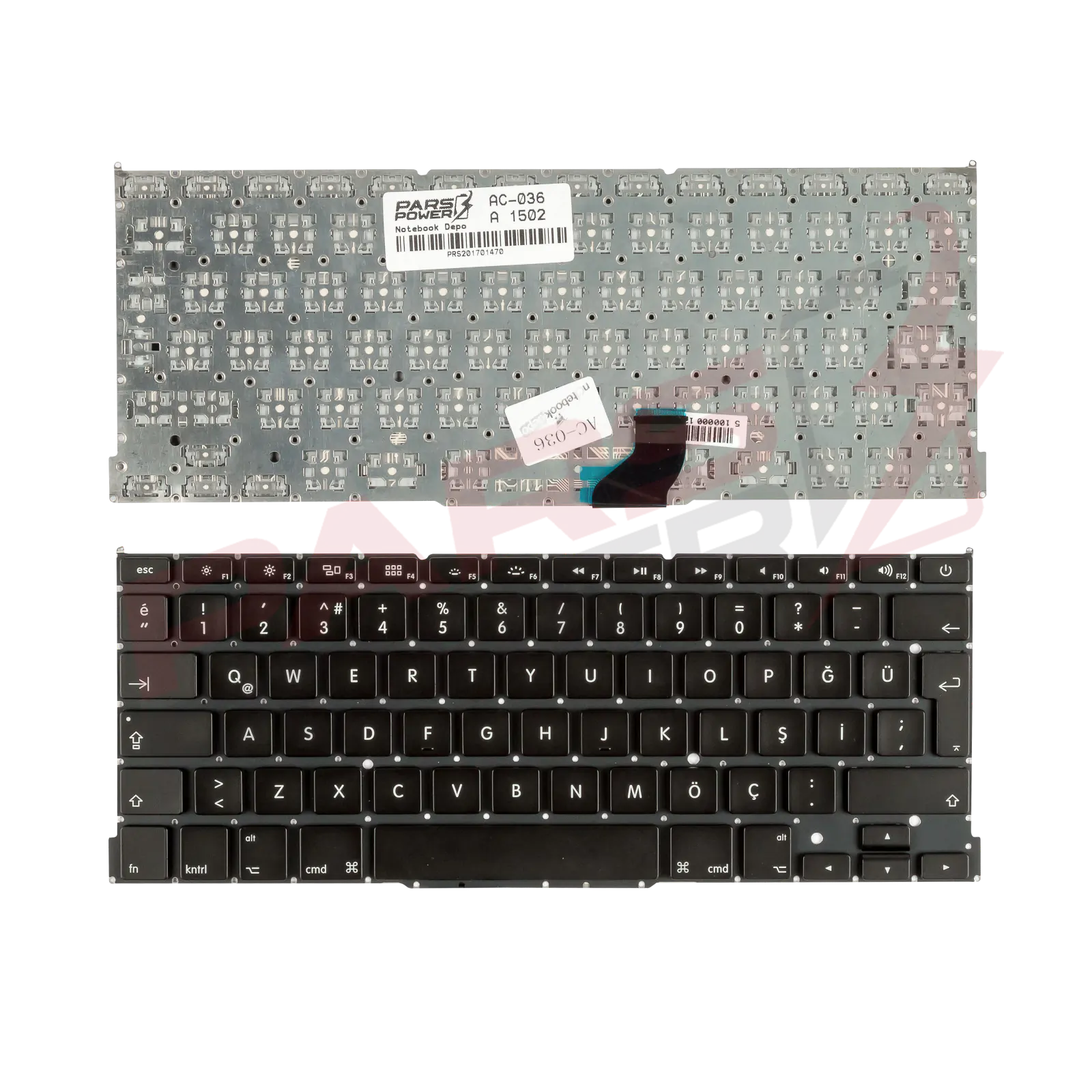Apple A1502 Klavye (Siyah Tr)