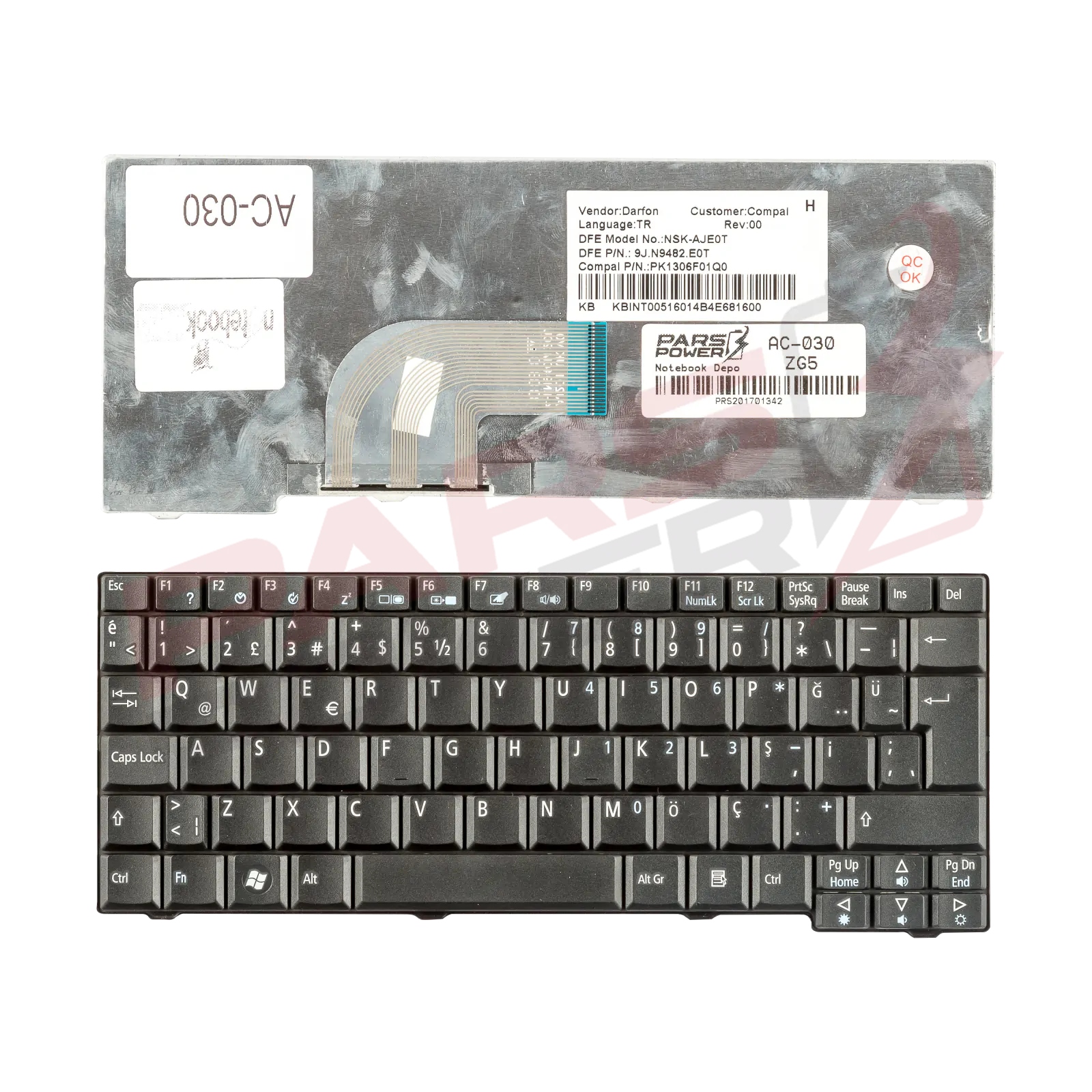Acer 9J.N9482.001 Notebook Klavye (Siyah TR)