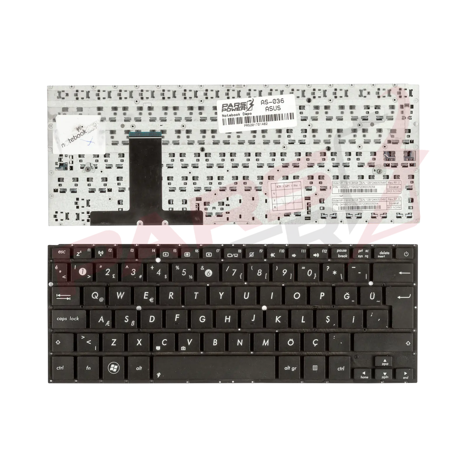 Asus 0K05-000C000, 0KN0-LY2CZ12, 0KN0-LY2US12 Notebook Klavye (Siyah TR)